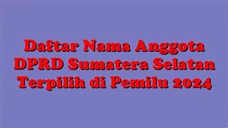 Daftar Nama Anggota Dprd Sumut